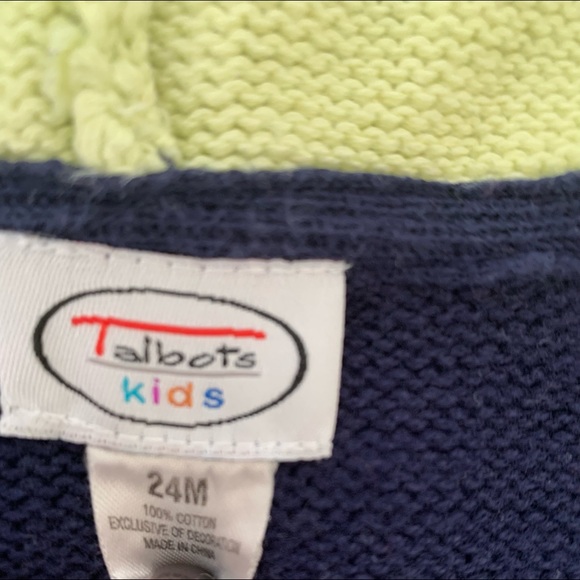 Talbots Kids Full Zip Cardigan Sweater. 24 Months - Picture 4 of 5